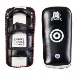 NEW ARRIVALS MUAY THAI PADS CURVED LEATHER BY MONGKOL - BLACK / WHITE 9 NEW ARRIVALS MUAY THAI PADS CURVED LEATHER BY MONGKOL - BLACK / WHITE