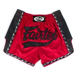 MUAY THAI SHORTS FAIRTEX SLIM CUT BS1703 RED