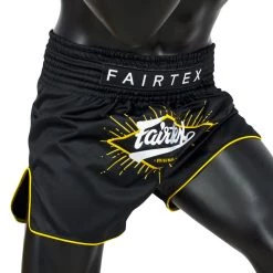 MUAY THAI SHORTS BY FAIRTEX BS1903 BLACK FOCUS