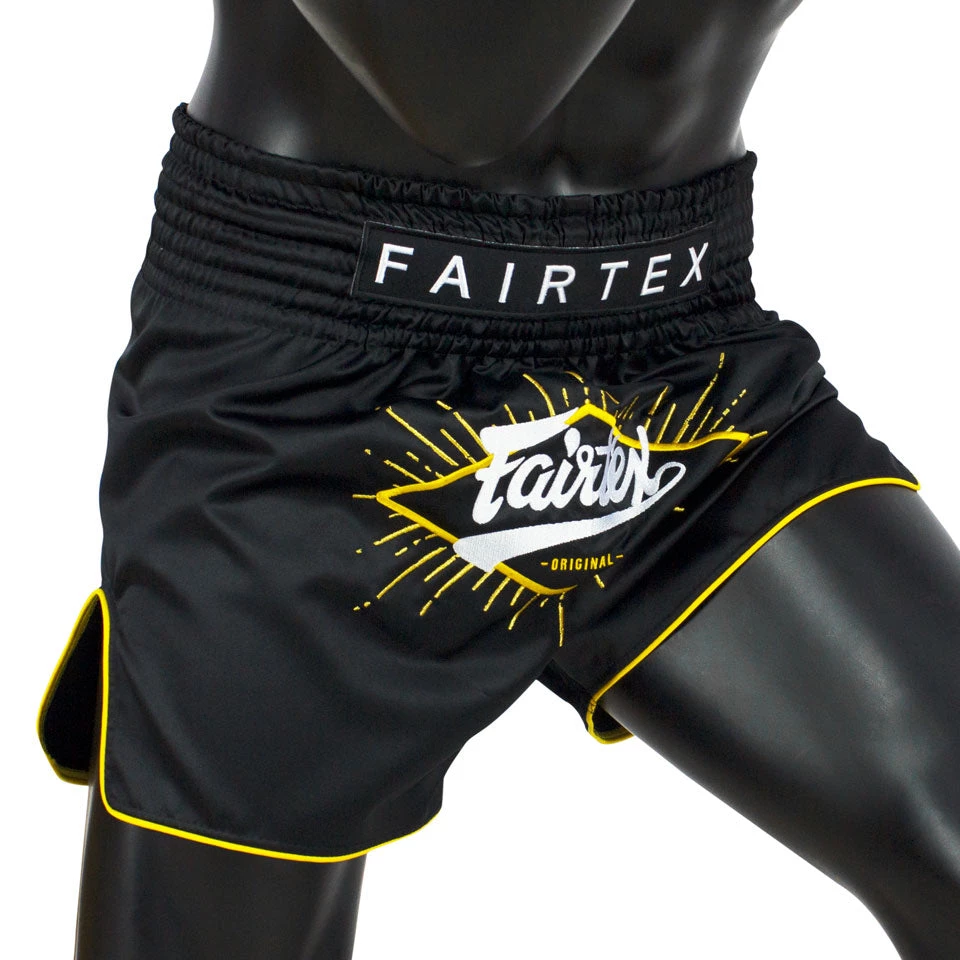 MUAY THAI SHORTS BY FAIRTEX BS1903 BLACK FOCUS 4 MUAY THAI SHORTS BY FAIRTEX BS1903 BLACK FOCUS