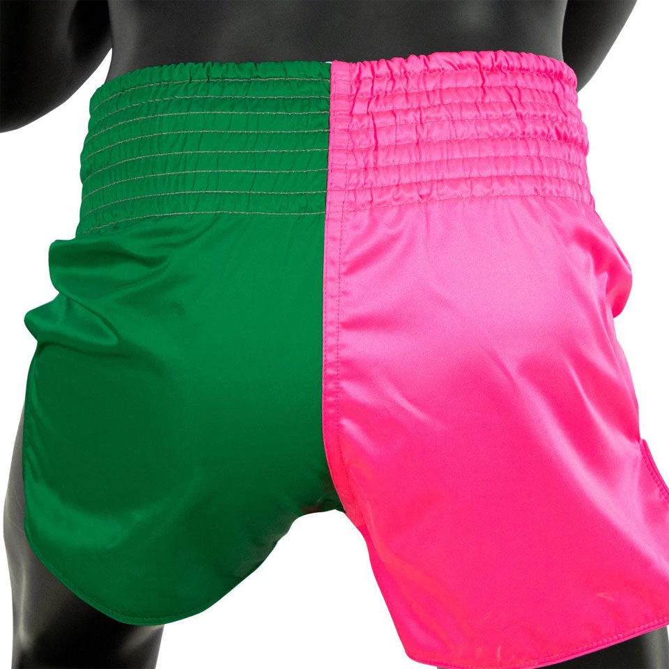 MUAY THAI SHORTS BY FAIRTEX BS1911 FIGHTER PINK GREEN 5 MUAY THAI SHORTS BY FAIRTEX BS1911 FIGHTER PINK GREEN