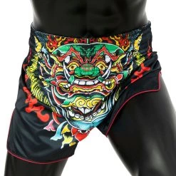MUAY THAI SHORTS BY FAIRTEX SLIM CUT BS1912 KABUKI