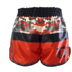 MUAY THAI SHORTS B FORCE BY BOOSTER - CAMO RED NEW ARRIVALS