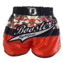 MUAY THAI SHORTS B FORCE BY BOOSTER - CAMO RED NEW ARRIVALS