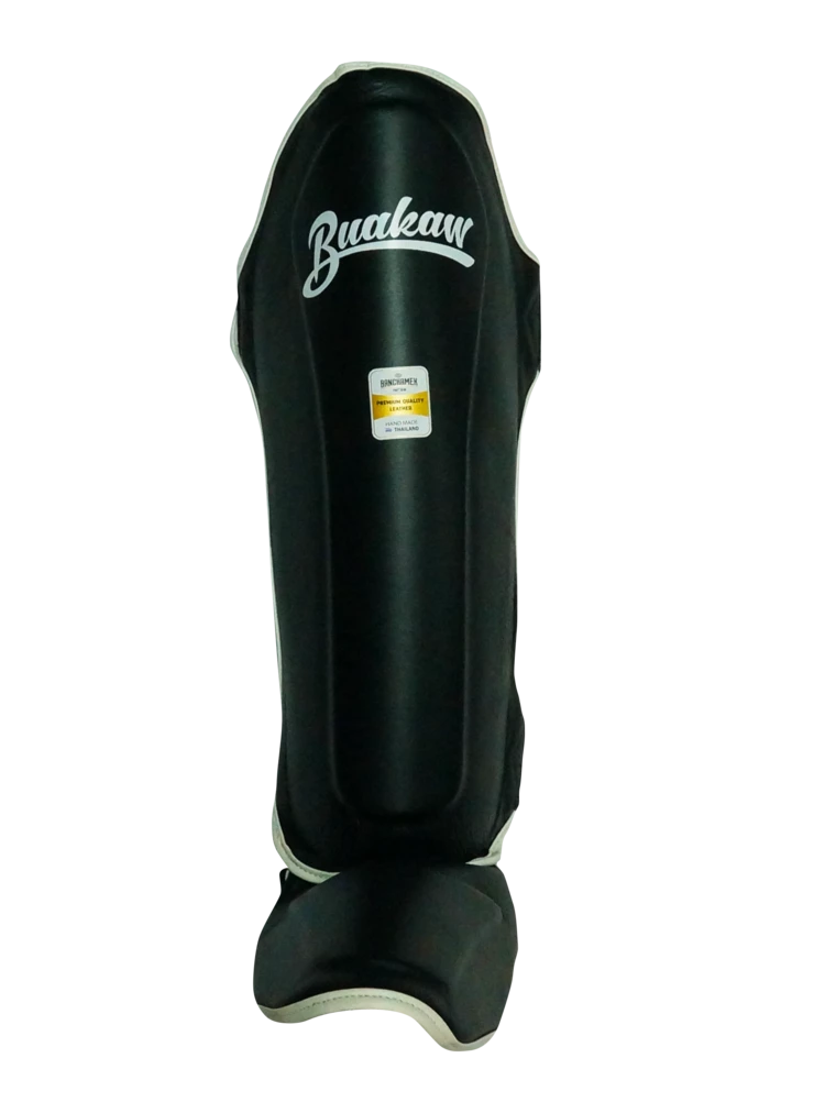 SHIN GUARDS BUAKAW BANCHAMEK LEATHER - BLACK 3 SHIN GUARDS BUAKAW BANCHAMEK LEATHER - BLACK