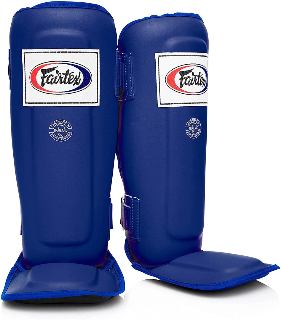 FAIRTEX SHIN GUARDS DOUBLE PADDED PROTECTOR SP3 - BLUE 4 FAIRTEX SHIN GUARDS DOUBLE PADDED PROTECTOR SP3 - BLUE