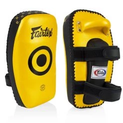 COACHING MUAY THAI PADS FAIRTEX CURVED LIGHT WEIGHT KICK PADS - KPLC5 GOLD