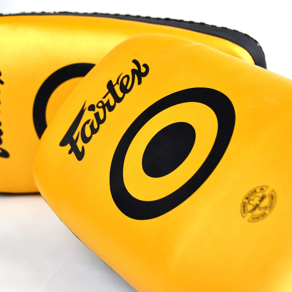 COACHING MUAY THAI PADS FAIRTEX CURVED LIGHT WEIGHT KICK PADS - KPLC5 GOLD 6 COACHING MUAY THAI PADS FAIRTEX CURVED LIGHT WEIGHT KICK PADS - KPLC5 GOLD