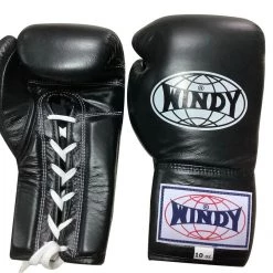 WINDY BOXING GLOVES LACE UP (BGL) BLACK