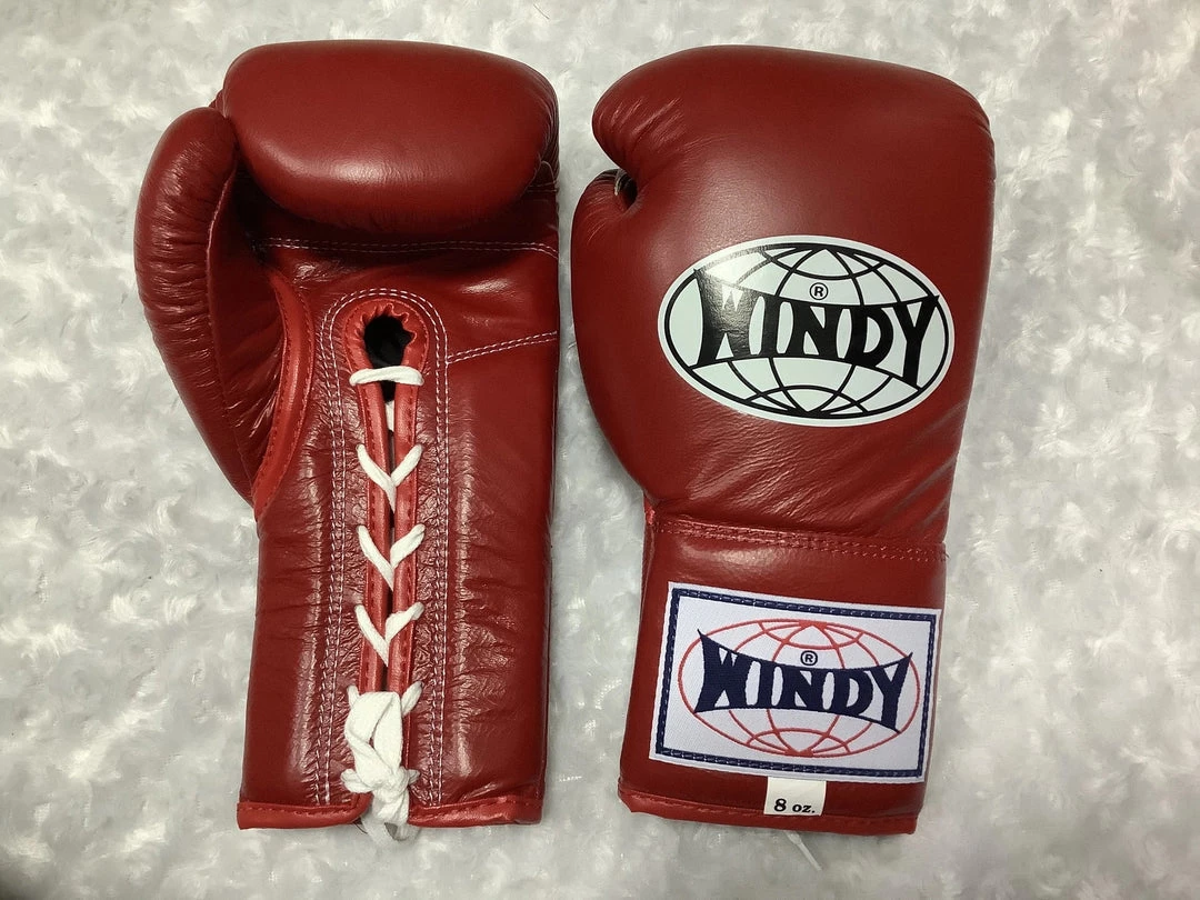 WINDY BOXING GLOVES LACE UP (BGL) RED 3 WINDY BOXING GLOVES LACE UP (BGL) RED