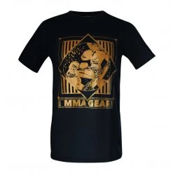 ACCESSORIES MUAY THAI SHIRT BY WORLD MMA GEAR MMA PREMIUM COTTON BLACK/GOLD