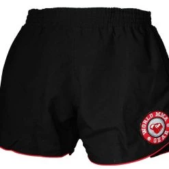 World MMA Gear MICROFIBER MUAY THAI SHORTS MEN WOMEN KICKBOXING THAI BOXING – BLACK