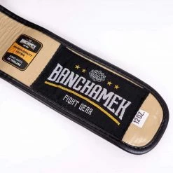 BUAKAW BOXING GLOVES LEATHER BANCHAMEK FIGHT GEAR BGLML1 - GOLD