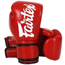 MUAY THAI MICROFIBER BOXING GLOVES FAIRTEX BGV14 - RED