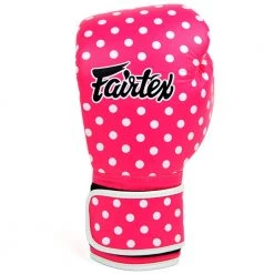 MUAY THAI MICROFIBER BOXING GLOVES FAIRTEX BGV14 - POLKA DOT