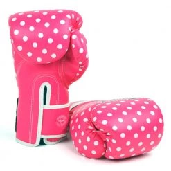 MUAY THAI MICROFIBER BOXING GLOVES FAIRTEX BGV14 - POLKA DOT