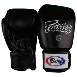 MUAY THAI BOXING GLOVES FAIRTEX BREATHABLE - BGV1 BR BLACK