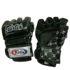MUAY THAI MMA GLOVES FAIRTEX SPLIT KNUCKLES FGV17 - BLACK