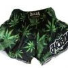 World MMA Gear MUAY THAI SHORTS - GREEN LEAVES