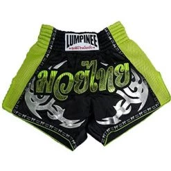 LUMPINEE MUAY THAI SHORTS Retro Fight Kickboxing Men & Women Clothing Martial Arts Training & Grappling - GREEN VIPER
