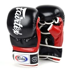 MMA GLOVES BY FAIRTEX FGV18 SUPER SPARRING BLACK/RED