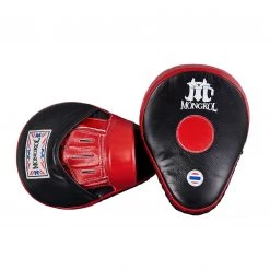NEW ARRIVALS MUAY THAI FOCUS MITTS BY MONGKOL - BLACK / RED
