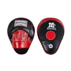 NEW ARRIVALS MUAY THAI FOCUS MITTS BY MONGKOL - BLACK / RED