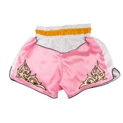 MUAY THAI SHORTS MONGKOL BSM01 - PINK WHITE