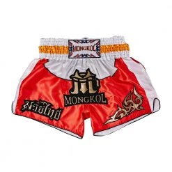 MUAY THAI SHORTS MONGKOL BSM01 - RED WHITE