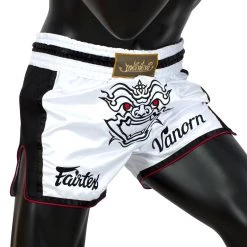 FAIRTEX MUAY THAI SHORTS FAIRTEX SLIM CUT BS1712 WHITE