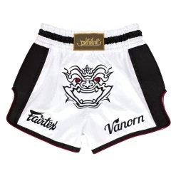 FAIRTEX MUAY THAI SHORTS FAIRTEX SLIM CUT BS1712 WHITE