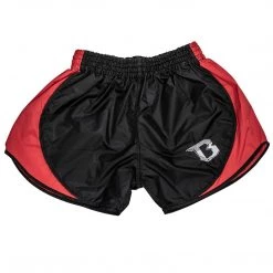 MUAY THAI SHORTS BOOSTER MUAY THAI SHORT RETRO HYBRID BLACK/RED