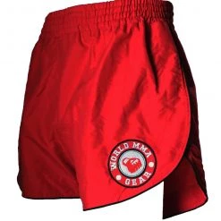 World MMA Gear MICROFIBER MUAY THAI SHORTS MEN WOMEN KICKBOXING THAI BOXING – RED