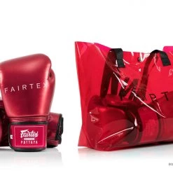MUAY THAI BOXING GLOVES FAIRTEX METALLIC - BGV22 RED