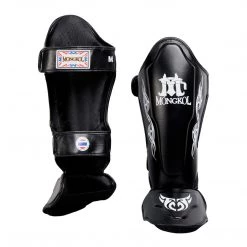 NEW ARRIVALS MUAY THAI SHIN GUARDS MONGKOL NEW DESIGN SGM02 - BLACK