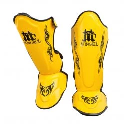 MUAY THAI SHIN GUARDS MONGKOL NEW DESIGN SGM02 - YELLOW
