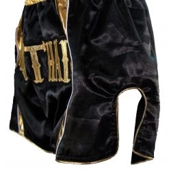 PREMIUM MUAY THAI SHORTS MEN WOMEN HONOR BY WORLD MMA GEAR - BLACK/GOLD