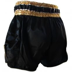 PREMIUM MUAY THAI SHORTS MEN WOMEN HONOR BY WORLD MMA GEAR - BLACK/GOLD
